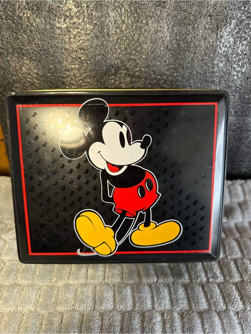 Disney Gold Metal Tin with Black Handle